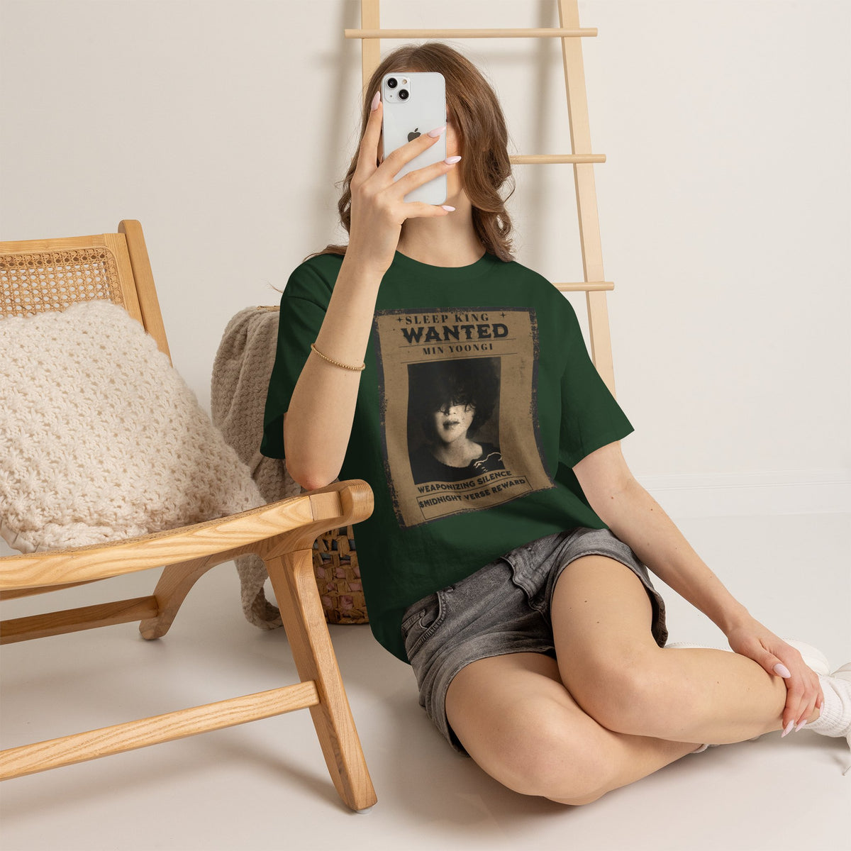 Suga Wanted Poster T-Shirt — "Sleep King Wanted" Vintage Horror Graphic Tee