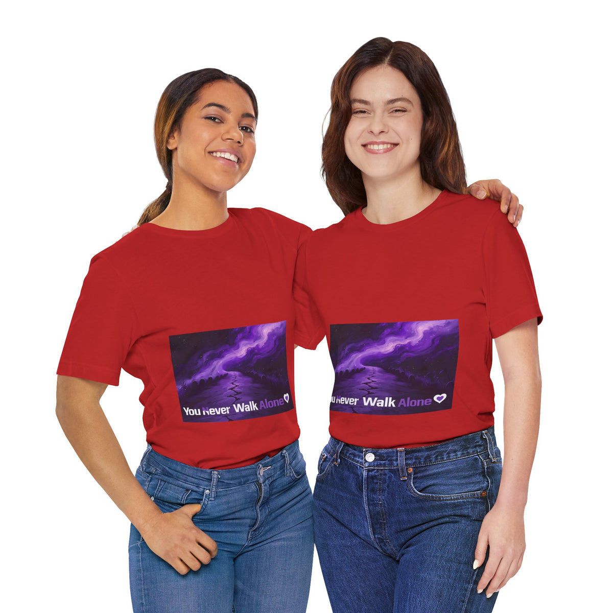 You Never Walk Alone Tee — Purple Nebula Graphic T-Shirt