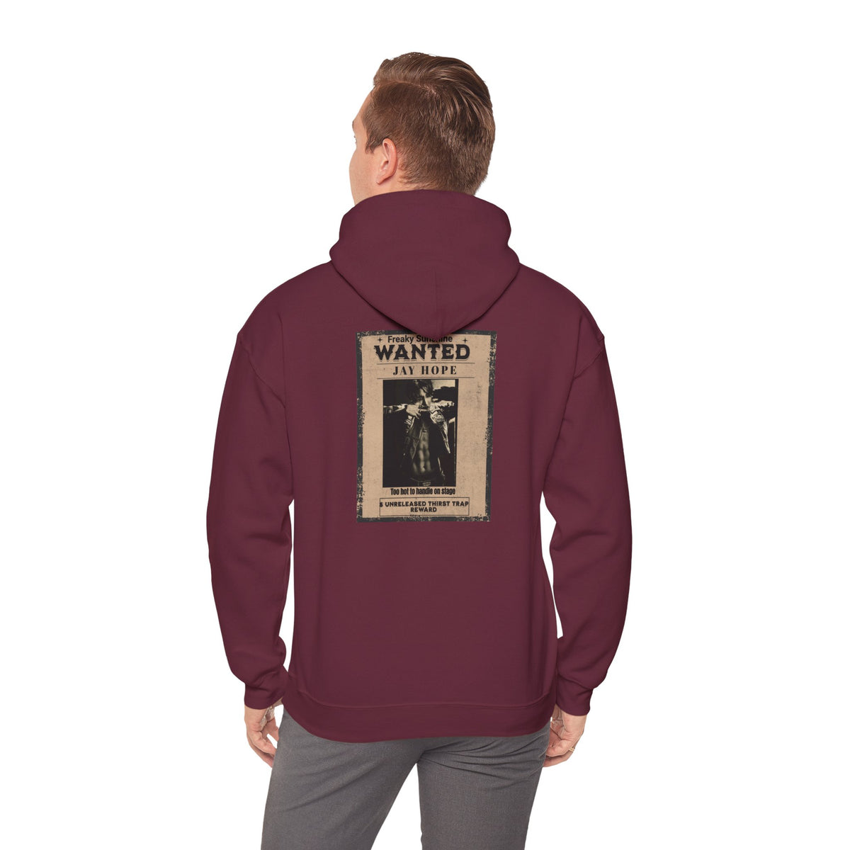 Wanted Poster Hoodie - Vintage 'WANTED: Jay Hope' Graphic Sweatshirt