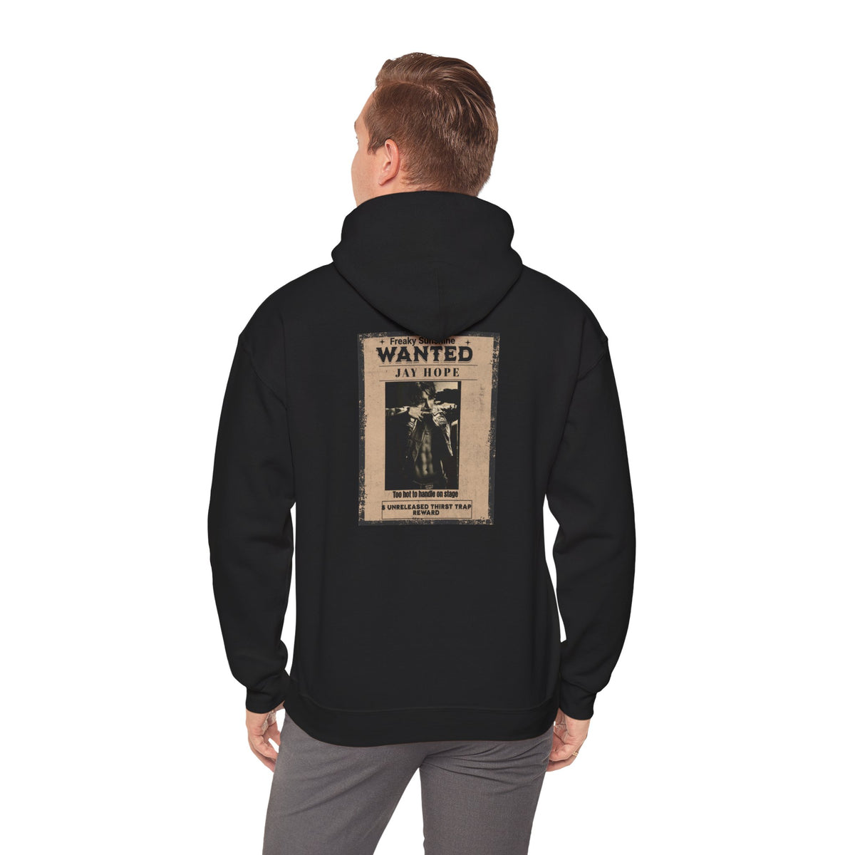 Wanted Poster Hoodie - Vintage 'WANTED: Jay Hope' Graphic Sweatshirt