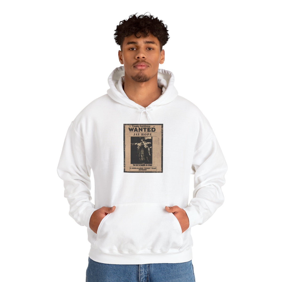 Wanted Poster Hoodie - Vintage 'WANTED: Jay Hope' Graphic Sweatshirt