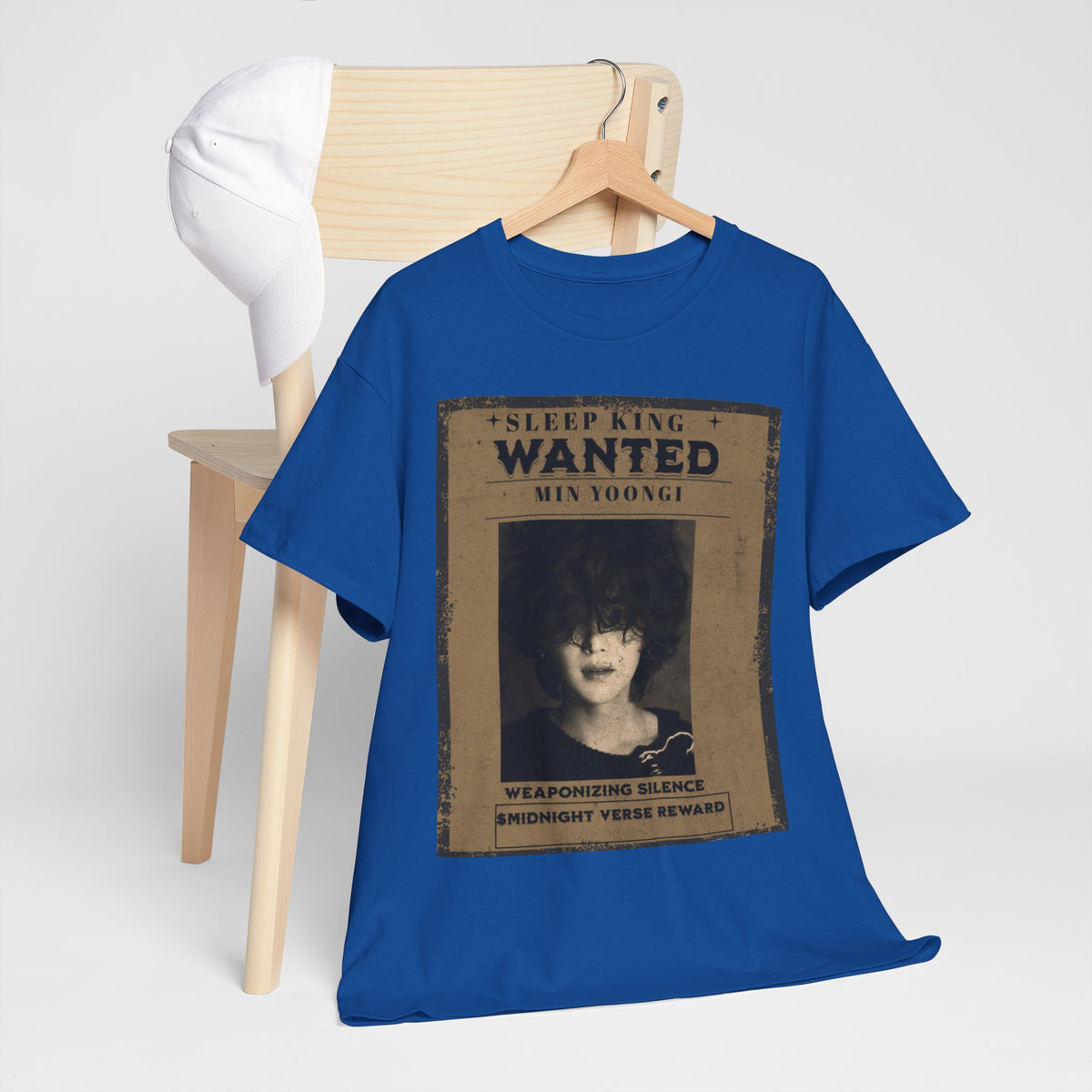 Suga Wanted Poster T-Shirt — "Sleep King Wanted" Vintage Horror Graphic Tee