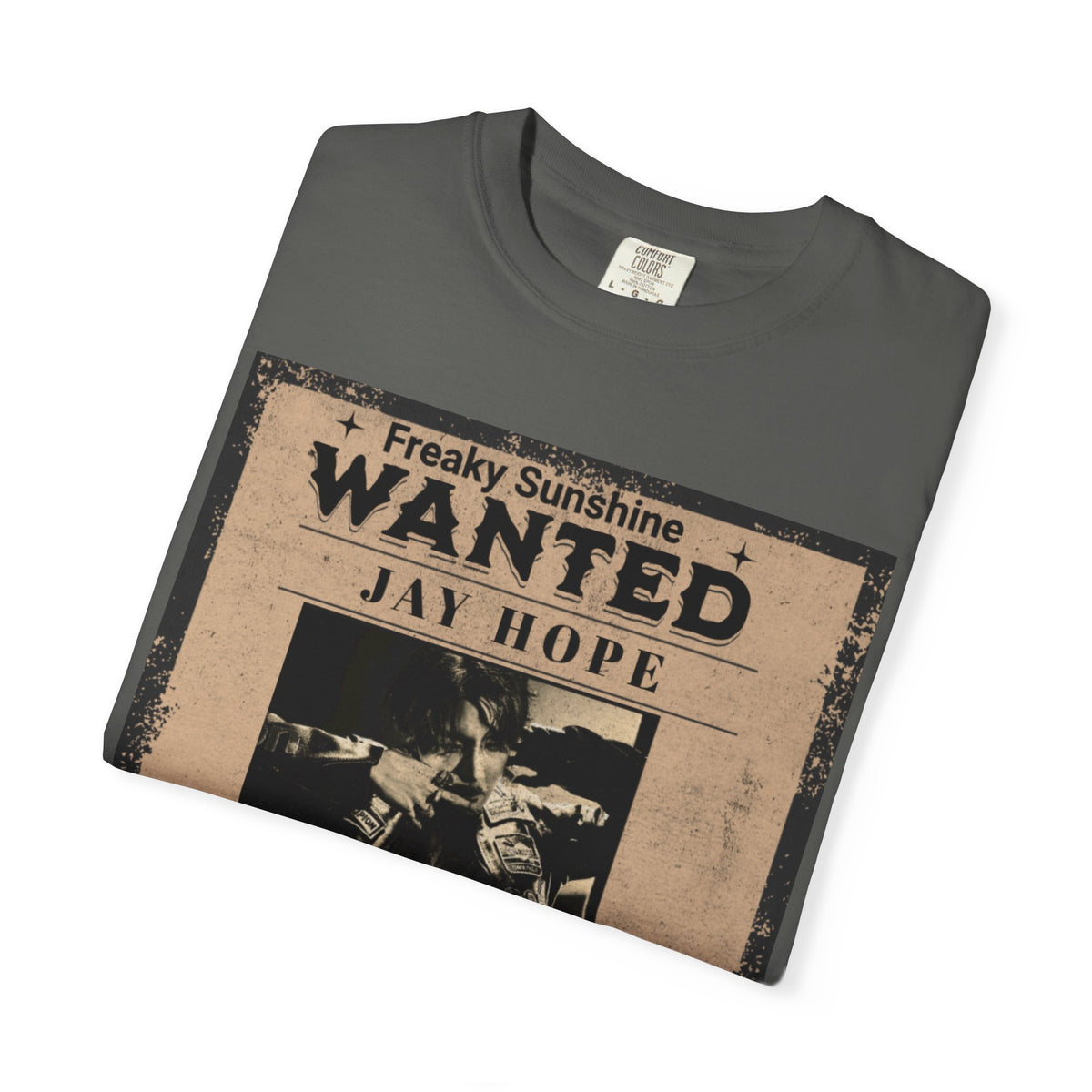 Wanted Poster Graphic T-Shirt — "Freaky Sunshine: Jay Hope" Vintage Style