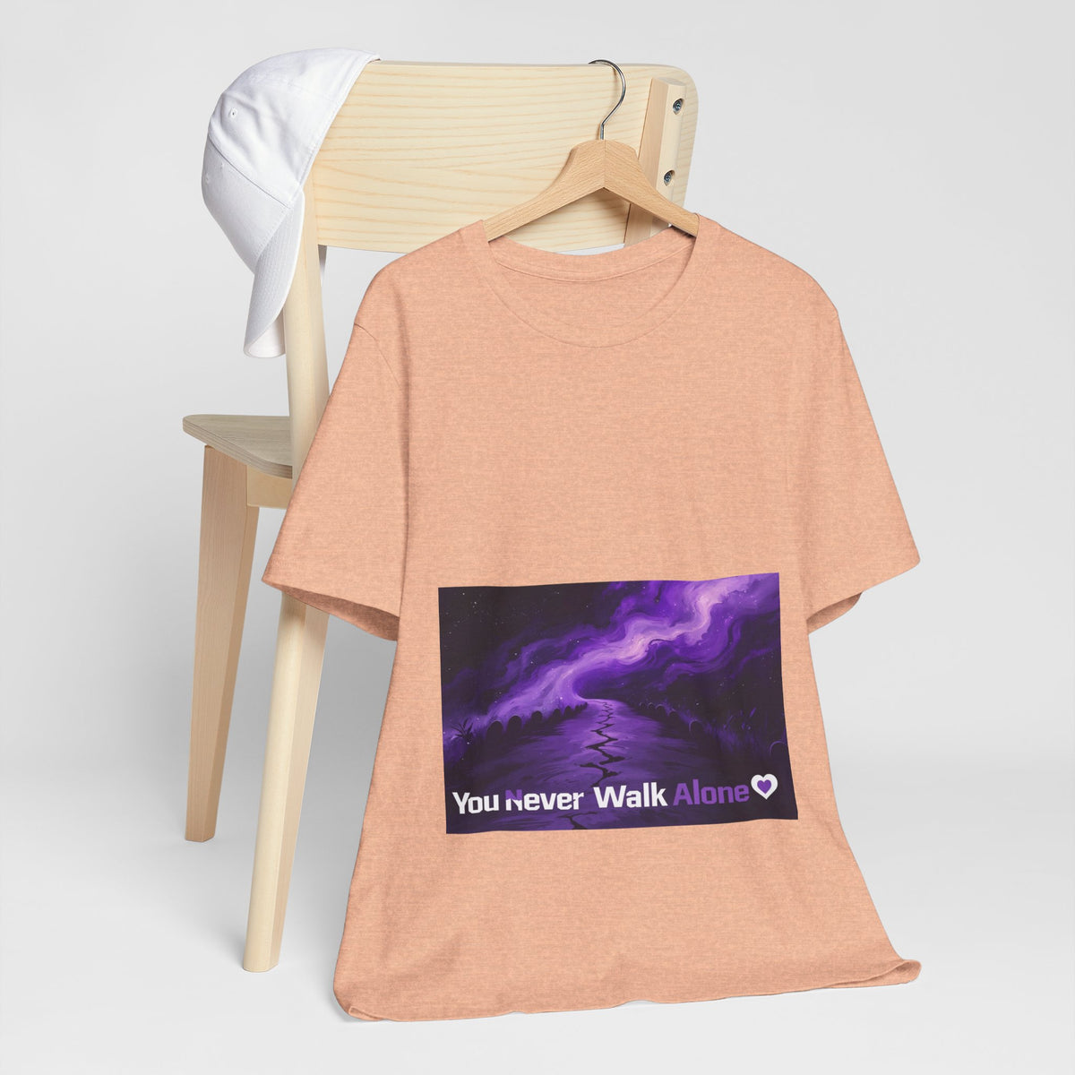You Never Walk Alone Tee — Purple Nebula Graphic T-Shirt