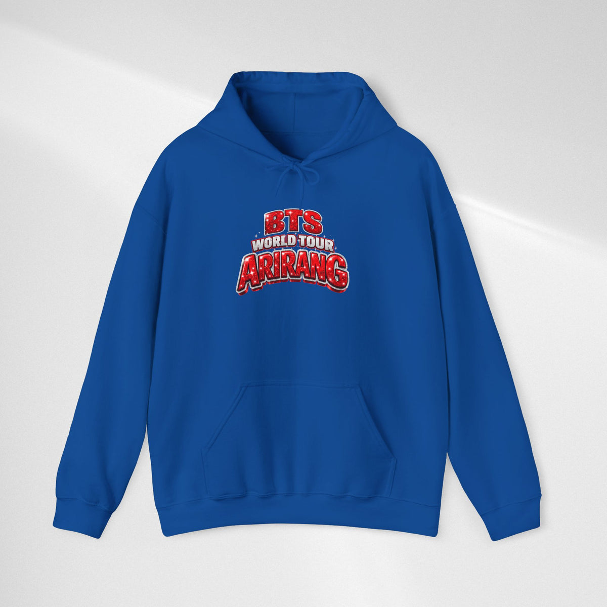 BTS Hoodie — "World Tour ARMY" Retro Red Graphic Pullover
