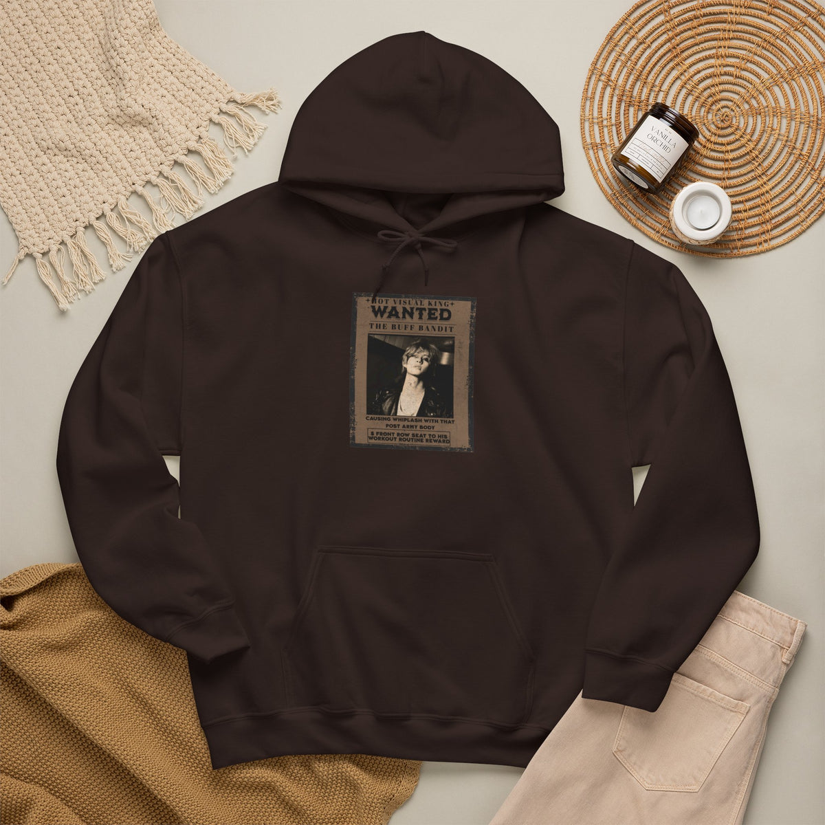 Vintage 'WANTED' Poster Hoodie — Retro V Design