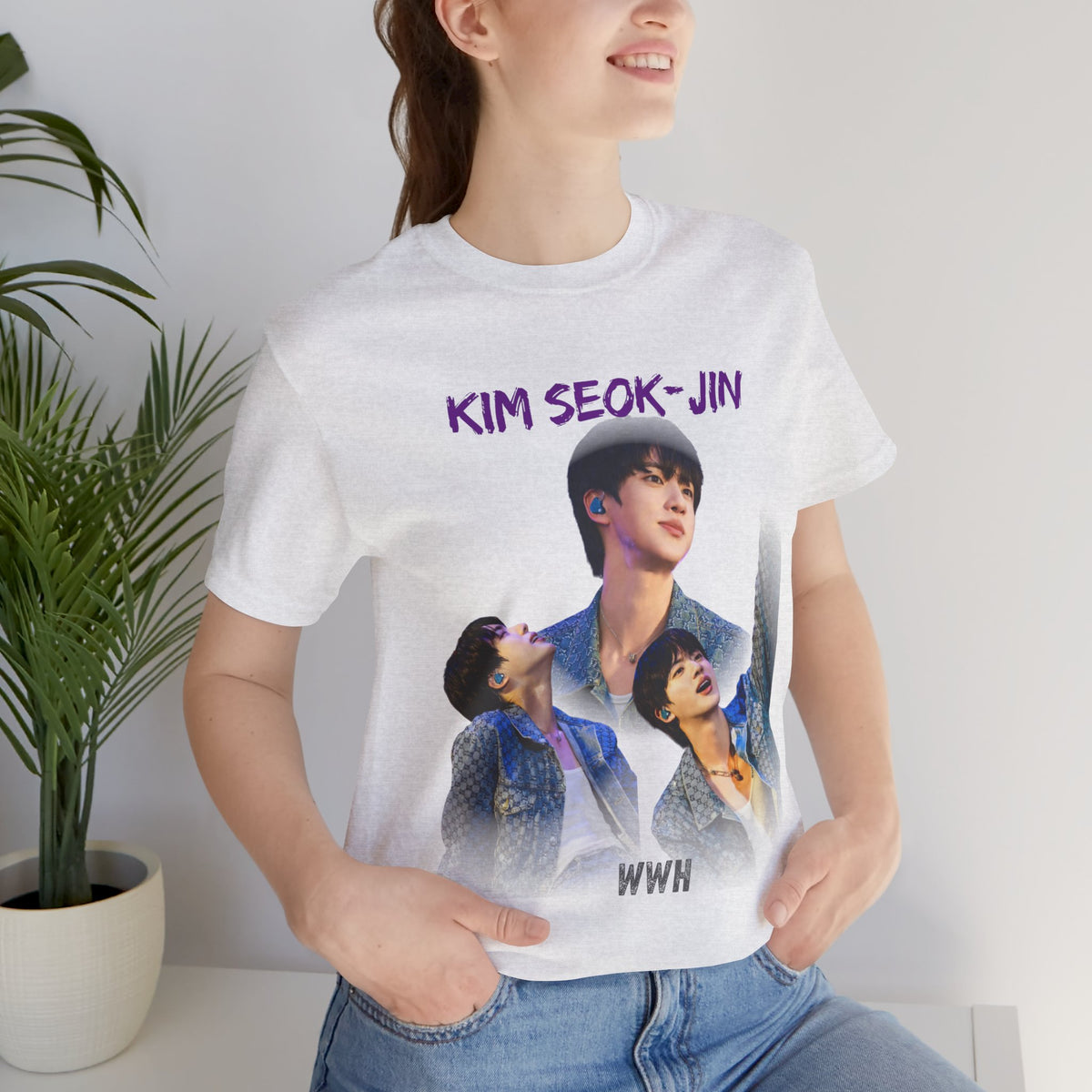 Jin (Kim Seok-jin) Fan Tee — K‑Pop BTS Portrait Graphic T‑Shirt