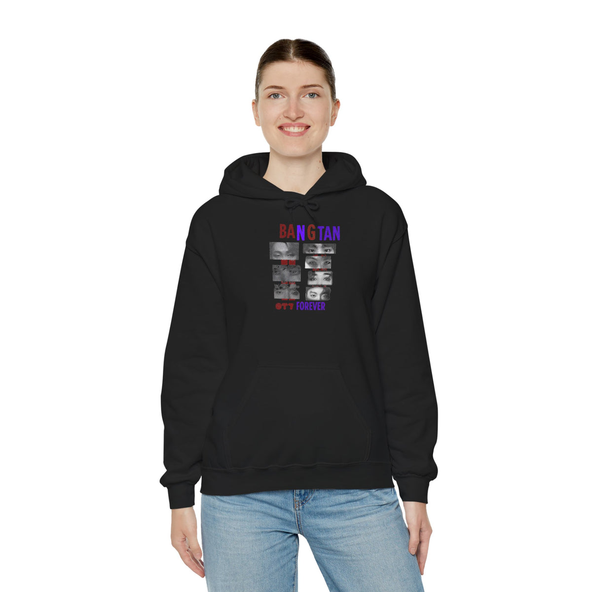 Bangtan Photocollage Hoodie — BTS Eyes Forever Fan Sweatshirt