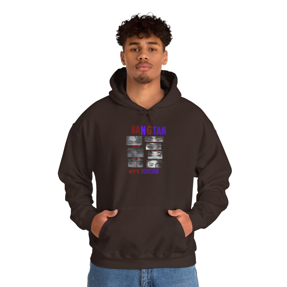 Bangtan Photocollage Hoodie — BTS Eyes Forever Fan Sweatshirt