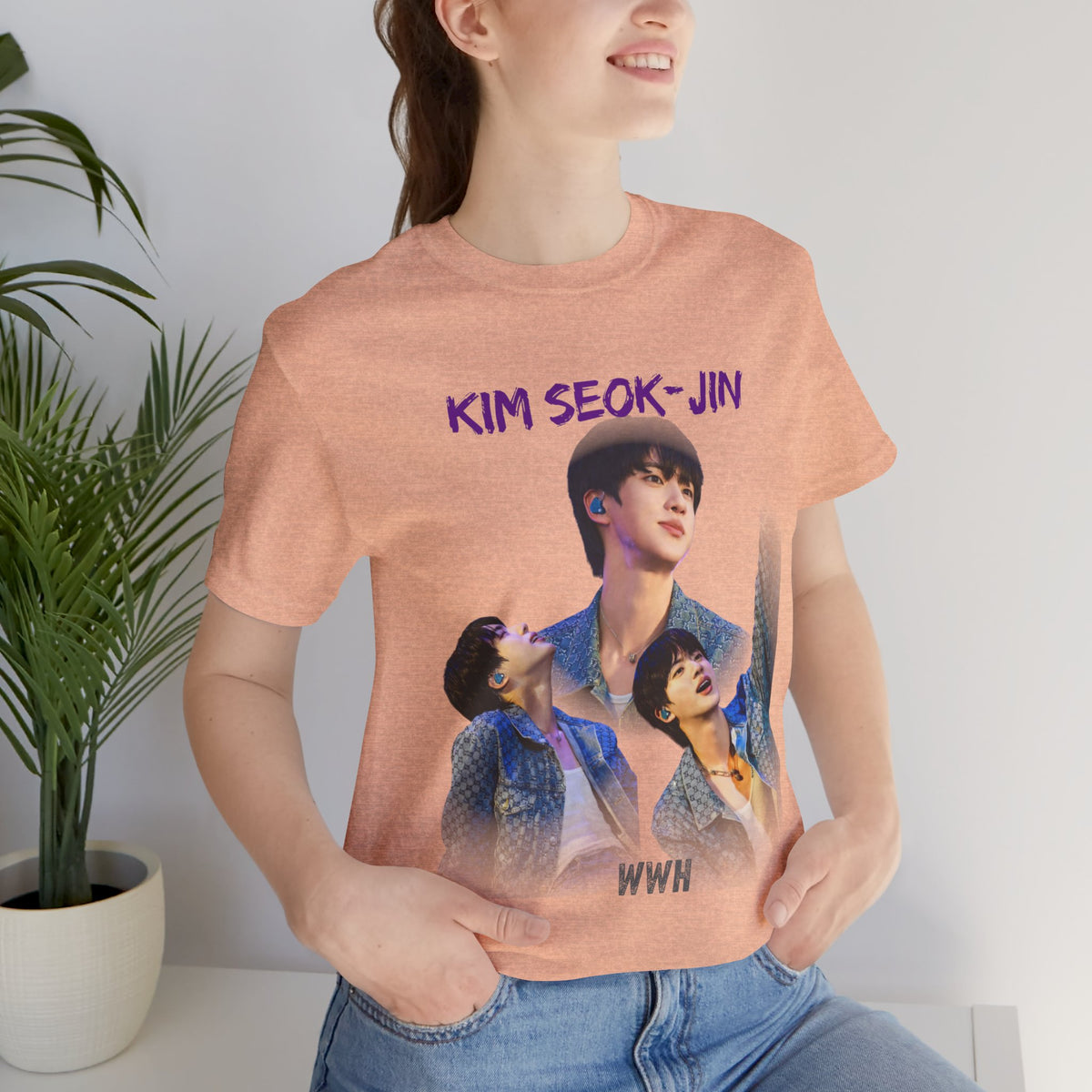 Jin (Kim Seok-jin) Fan Tee — K‑Pop BTS Portrait Graphic T‑Shirt