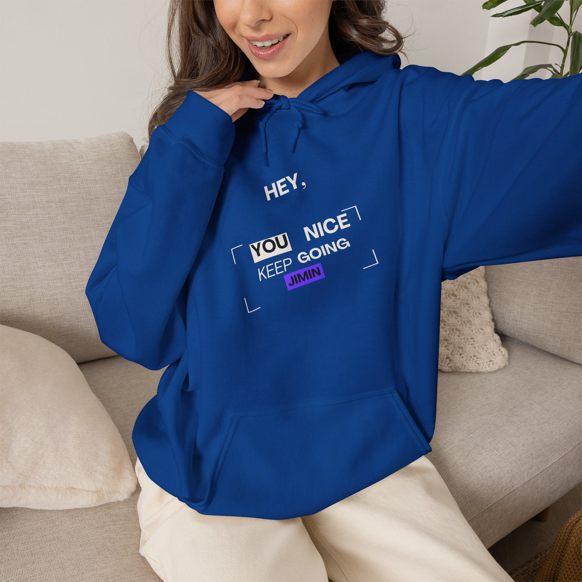 Hey, You Nice — Motivational Graphic Hoodie
