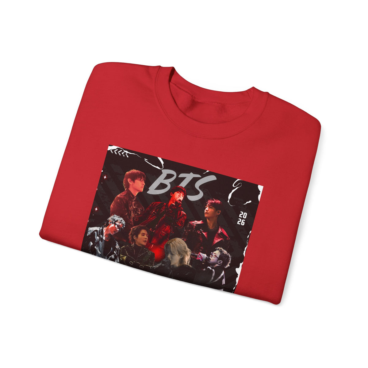 K-Pop Graphic Crewneck Sweatshirt — BTS Aesthetic Fan Design