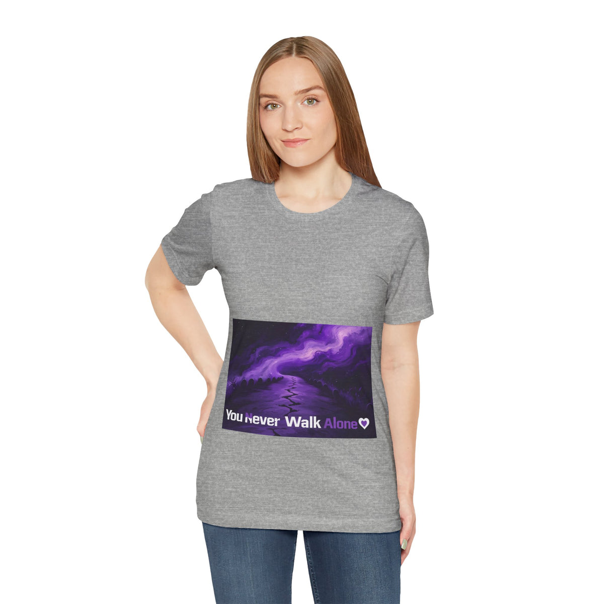 You Never Walk Alone Tee — Purple Nebula Graphic T-Shirt