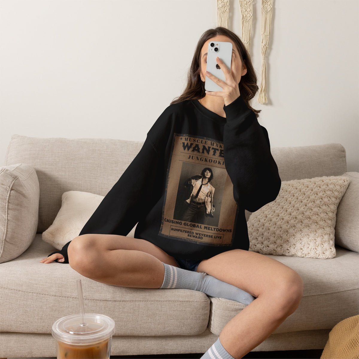 Wanted “Jungkook” Poster Crewneck Sweatshirt