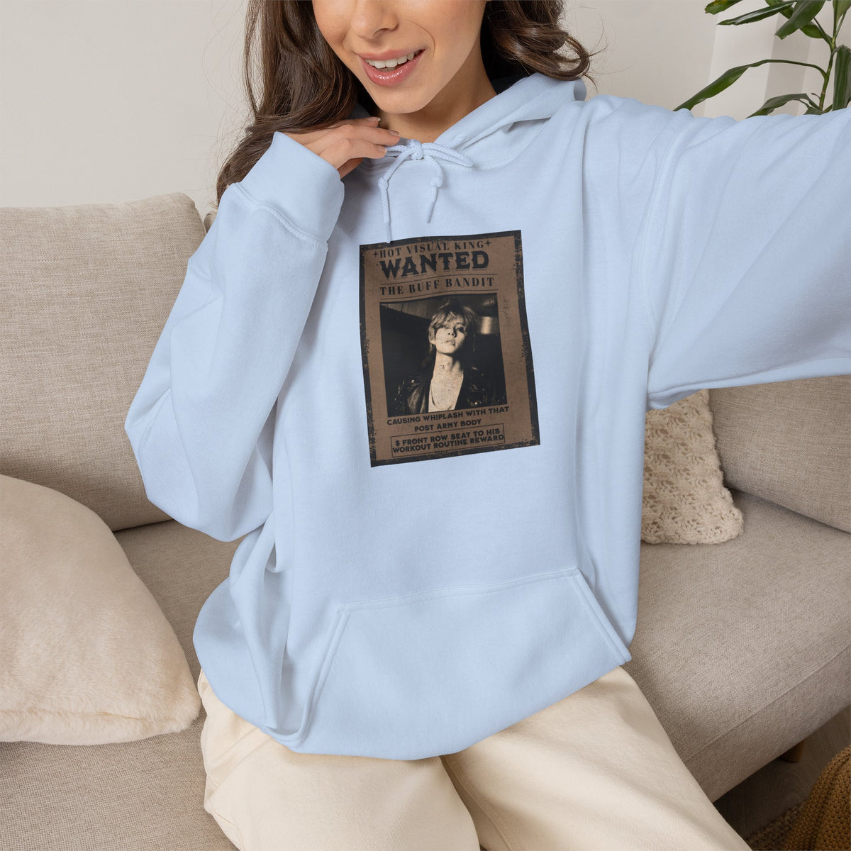 Vintage 'WANTED' Poster Hoodie — Retro V Design