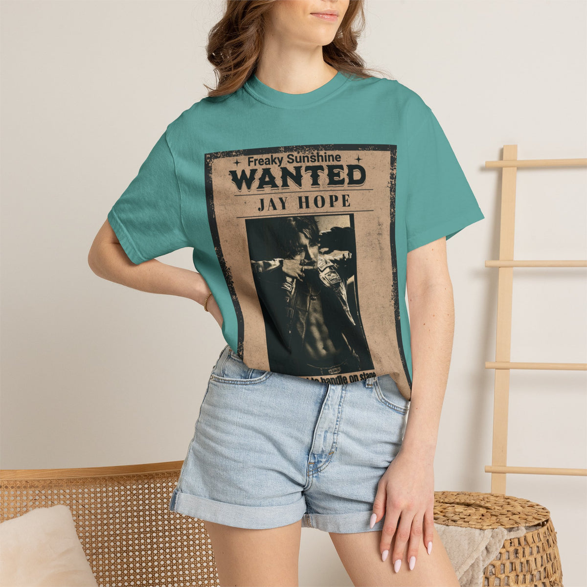 Wanted Poster Graphic T-Shirt — "Freaky Sunshine: Jay Hope" Vintage Style