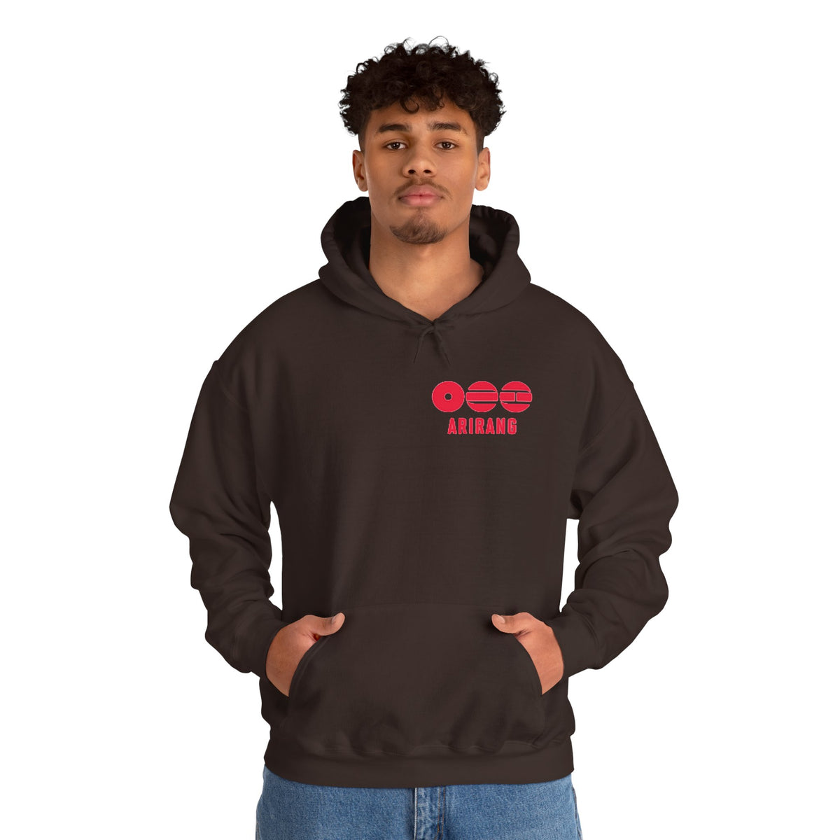 Arirang Logo Hoodie — Minimal BTS Inspired White Pullover
