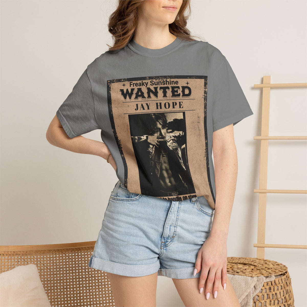 Wanted Poster Graphic T-Shirt — "Freaky Sunshine: Jay Hope" Vintage Style