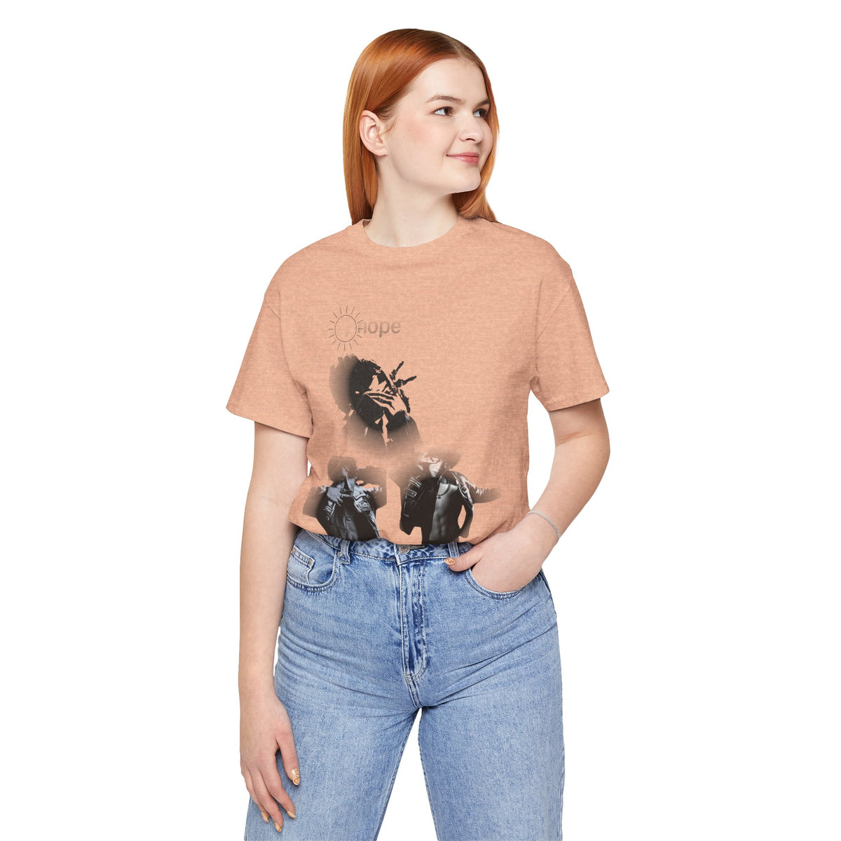 J HOPE T-Shirt — Grunge Black & White Band Photo Tee (Hope)