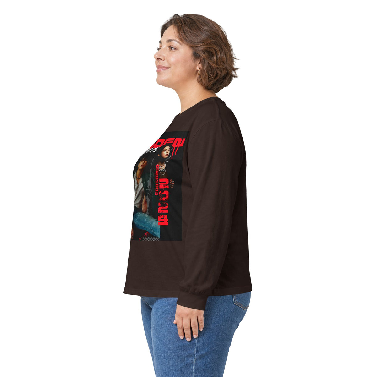 JK Golden Era Long Sleeve Tee — Retro Duo Portrait Graphic