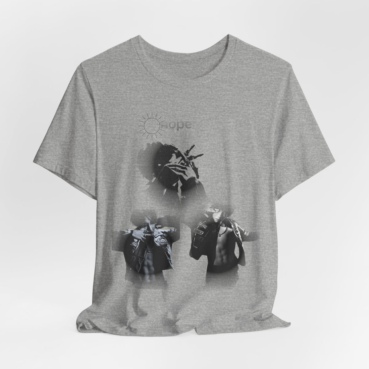 J HOPE T-Shirt — Grunge Black & White Band Photo Tee (Hope)