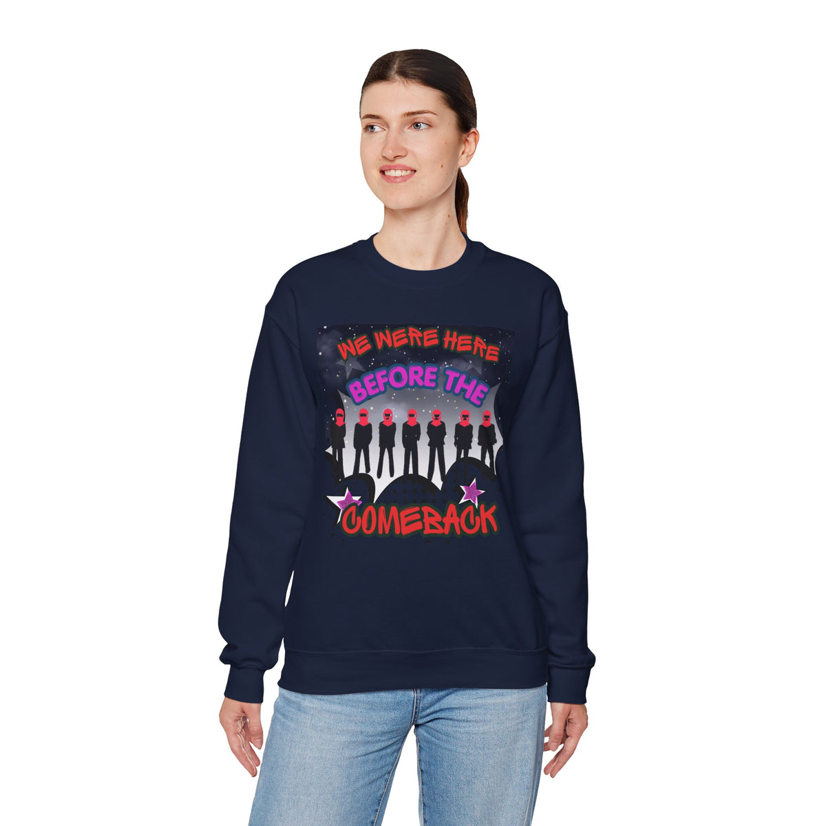 Crewneck Sweatshirt — BTS  the Comeback” Retro Pop Graphic