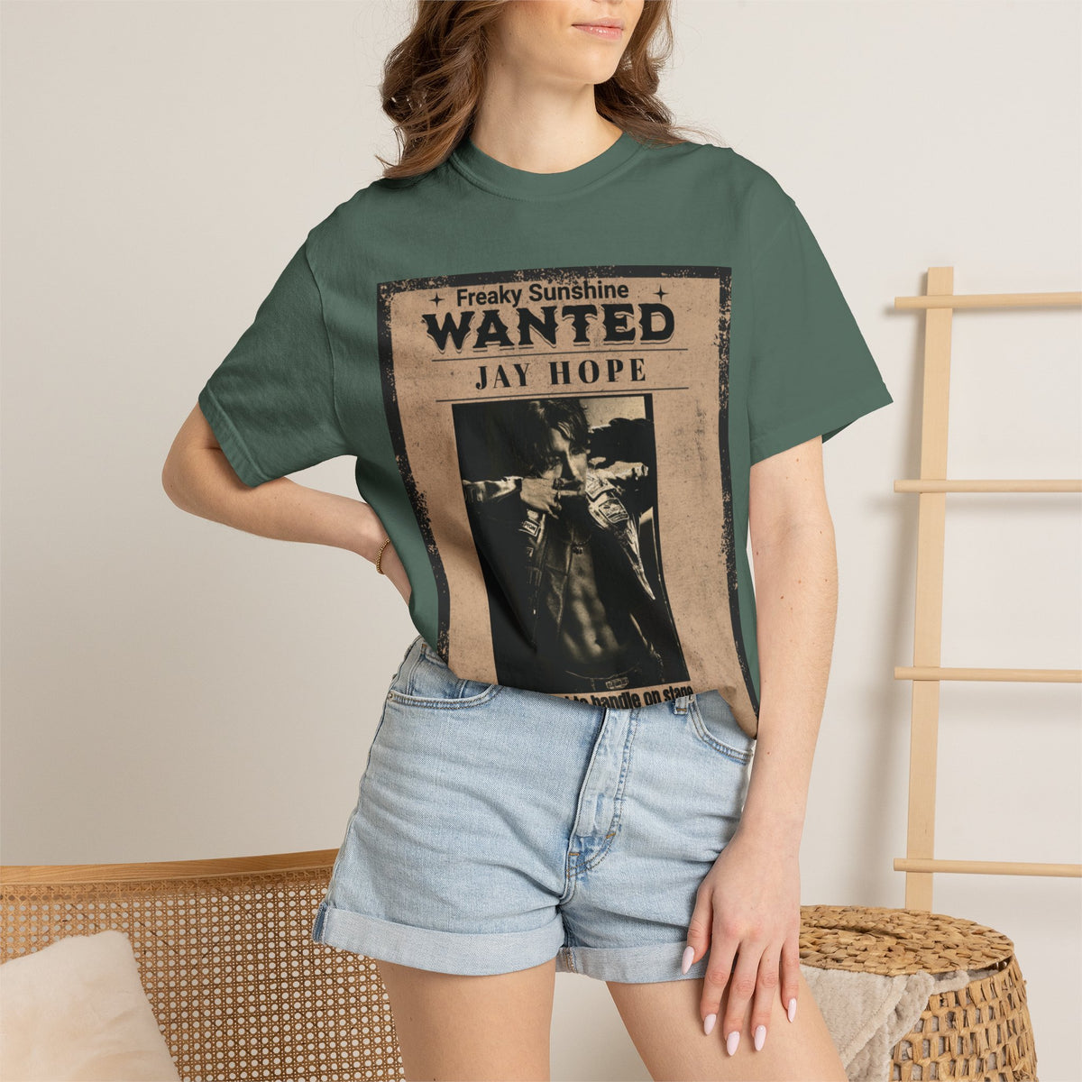 Wanted Poster Graphic T-Shirt — "Freaky Sunshine: Jay Hope" Vintage Style