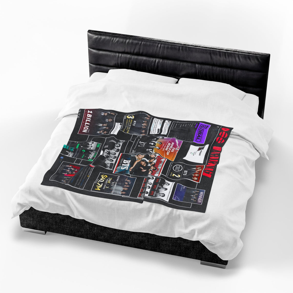 Plush Blanket — BTS Collage Velveteen Throw