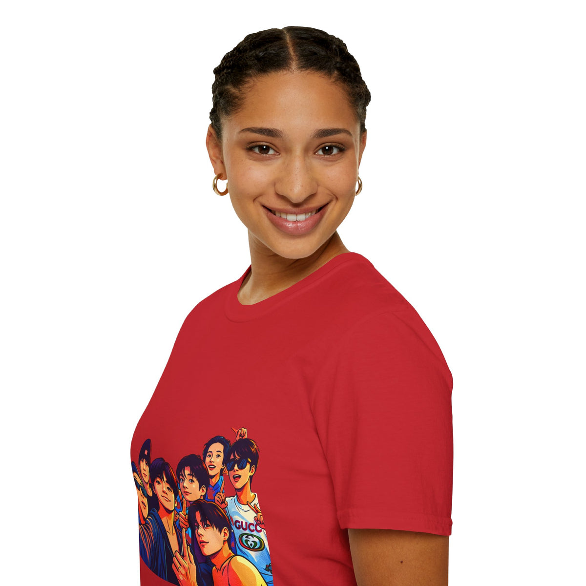 BTS K-Pop Group Photo T-Shirt — Colorful Band Portrait Tee