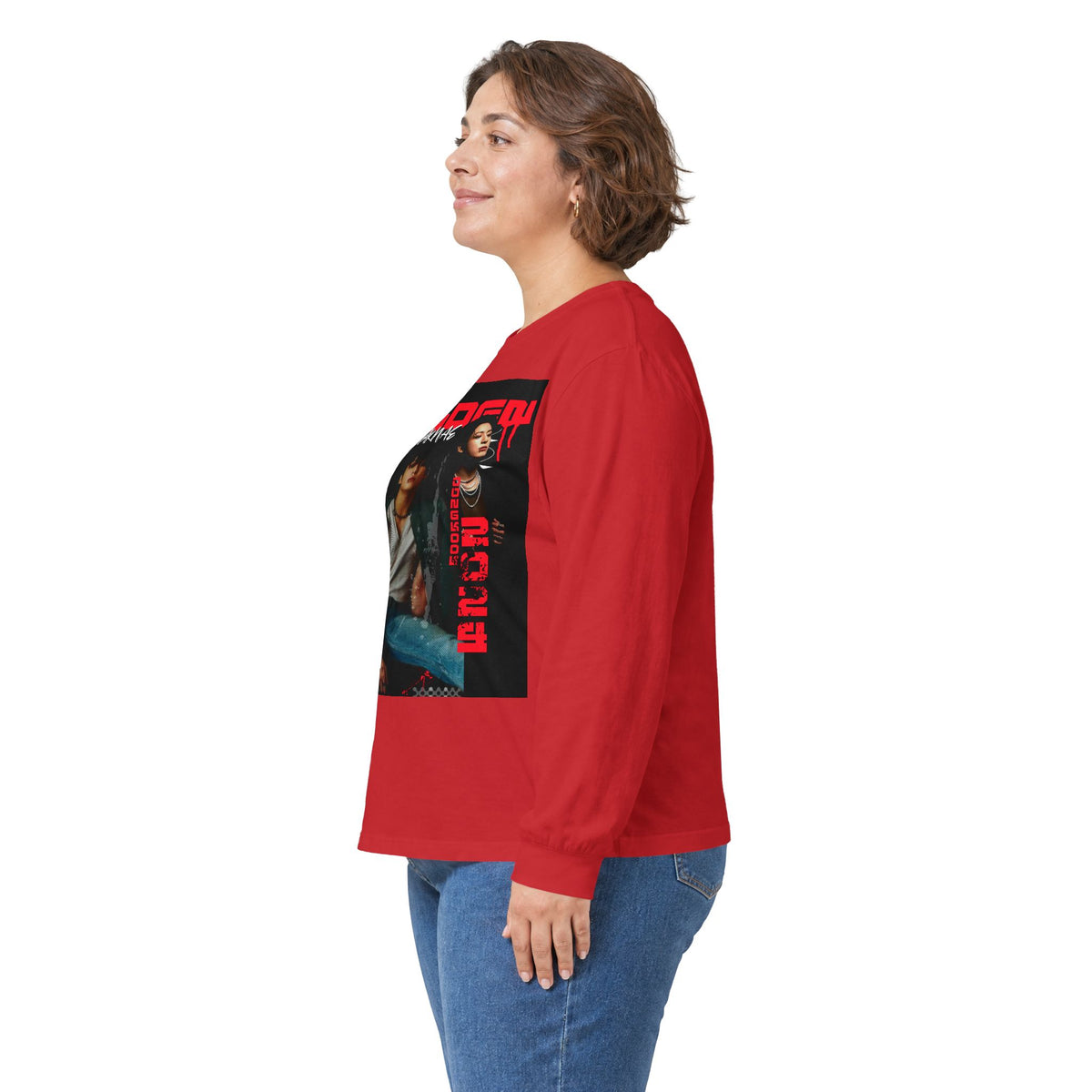 JK Golden Era Long Sleeve Tee — Retro Duo Portrait Graphic