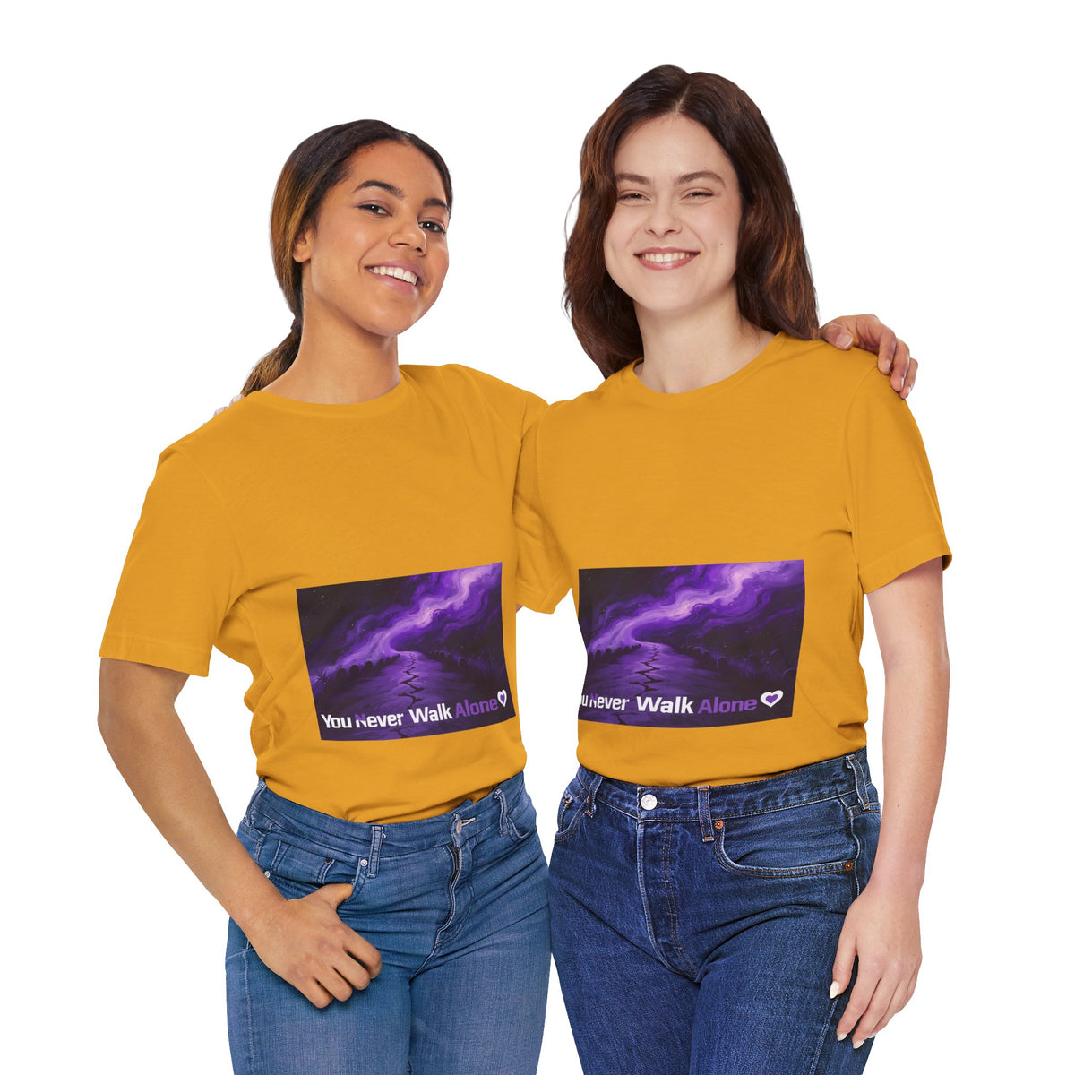 You Never Walk Alone Tee — Purple Nebula Graphic T-Shirt
