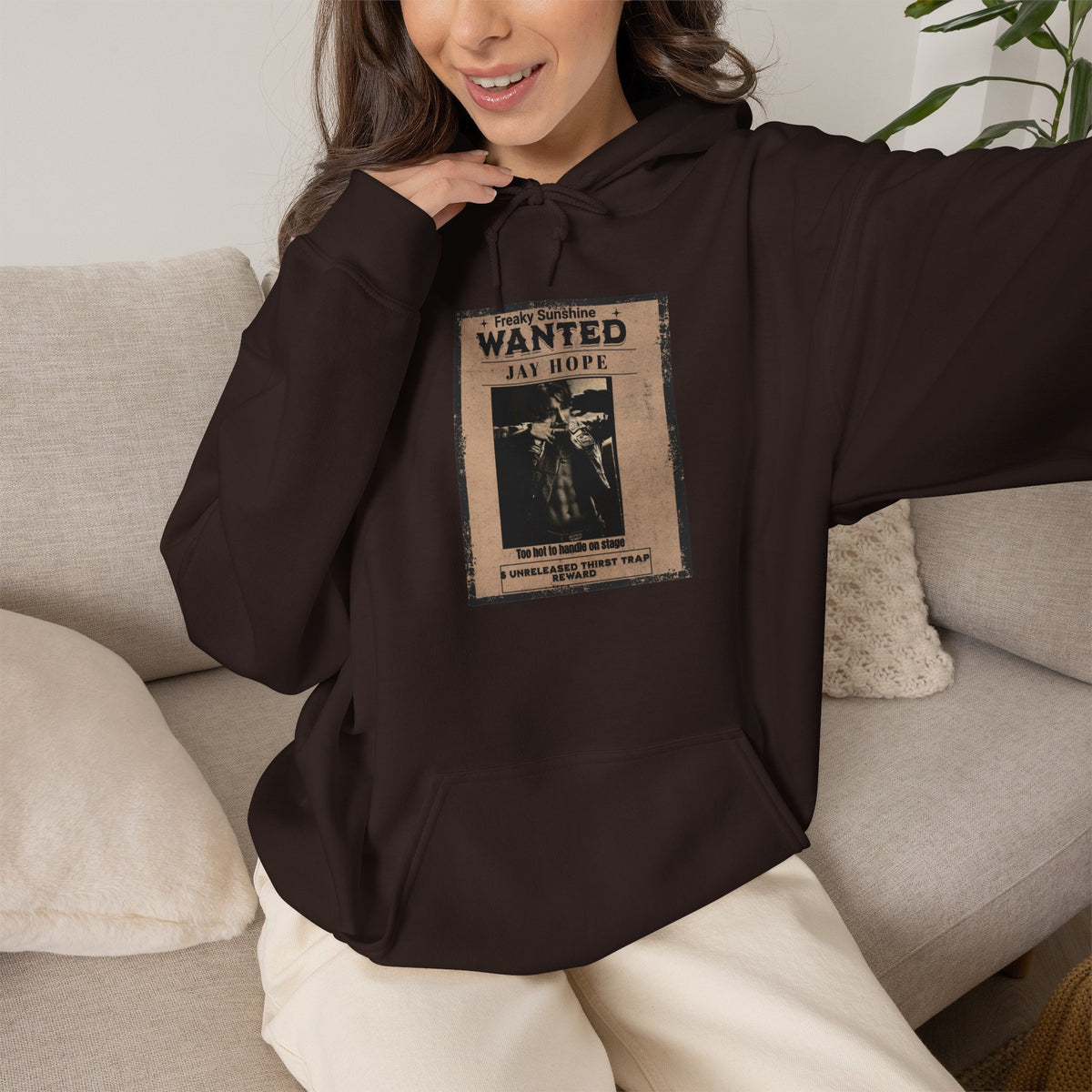 Wanted Poster Hoodie - Vintage 'WANTED: Jay Hope' Graphic Sweatshirt