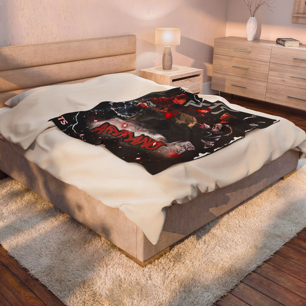 Velveteen Plush Blanket — BTS 'Arirang' Concert Collage Throw