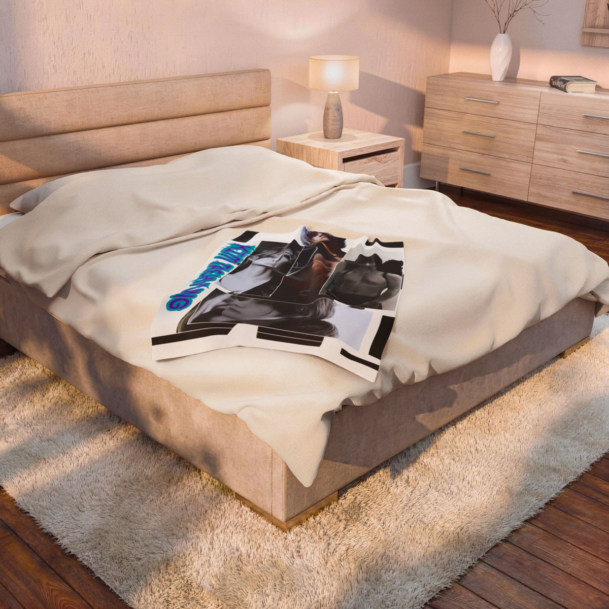 Velveteen Plush Blanket – KIM TAEHYUNG Photo Collage Soft Throw