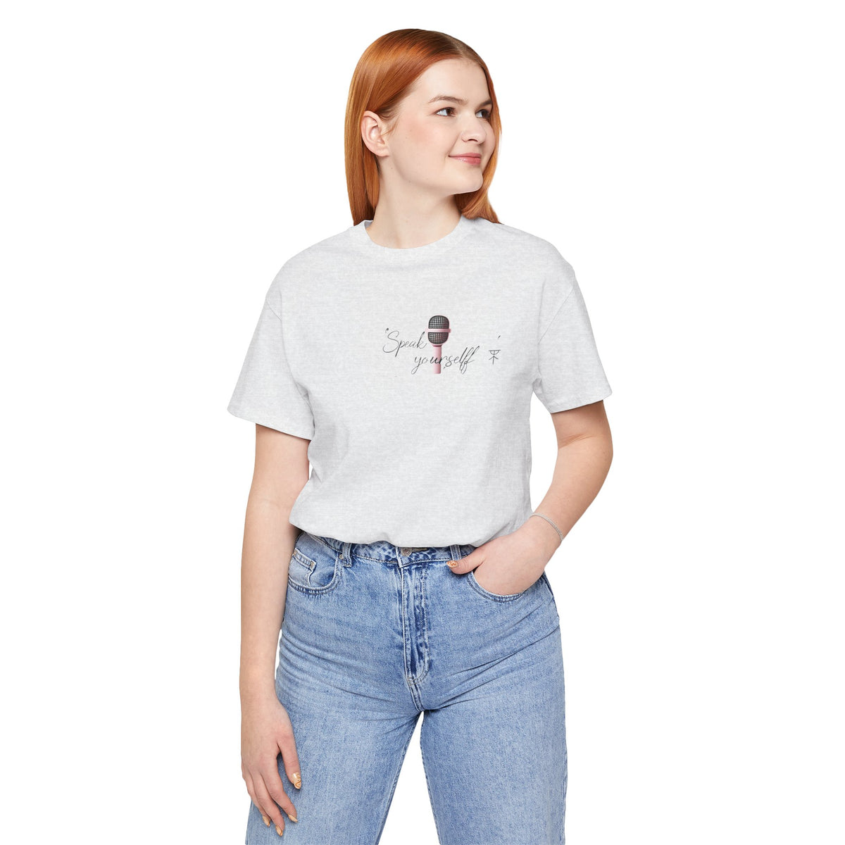 Microphone Graphic Tee — "Speak Your Truth" Short Sleeve T-Shirt