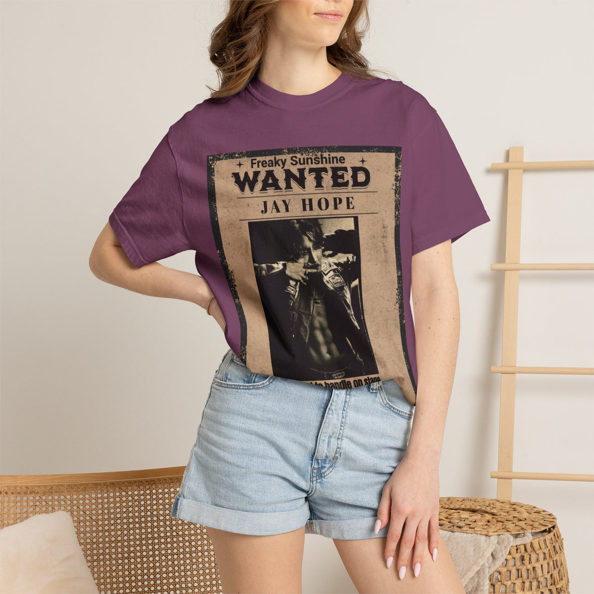 Wanted Poster Graphic T-Shirt — "Freaky Sunshine: Jay Hope" Vintage Style