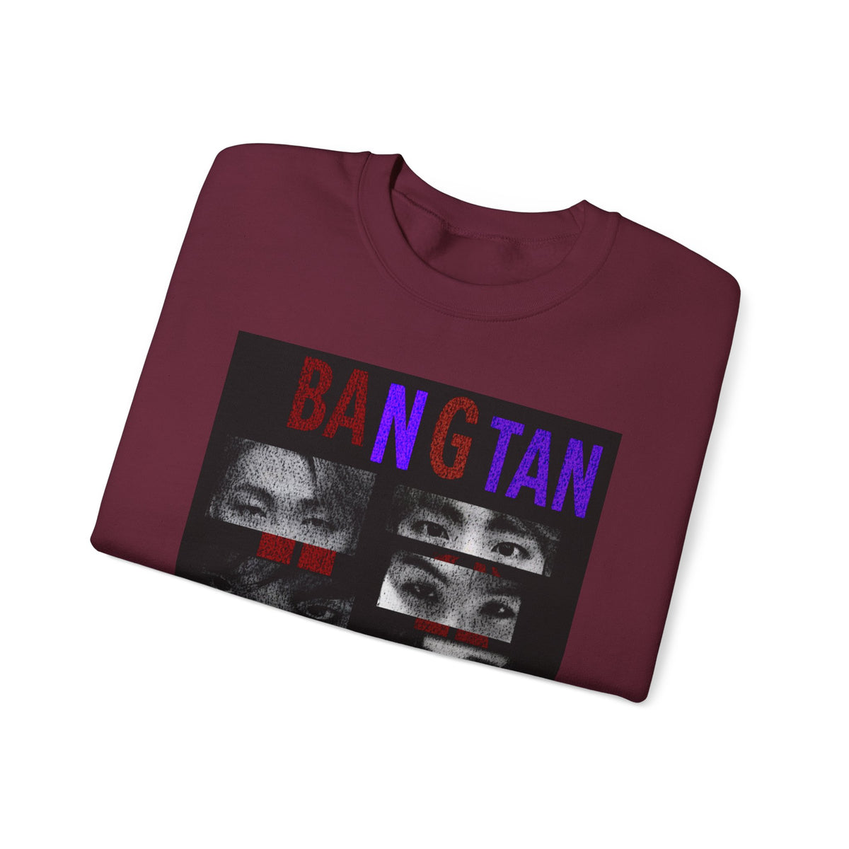 Bangtan Eyes Graphic Sweatshirt — K-Pop Fan Crewneck ("BANGTAN 07 FOREVER")
