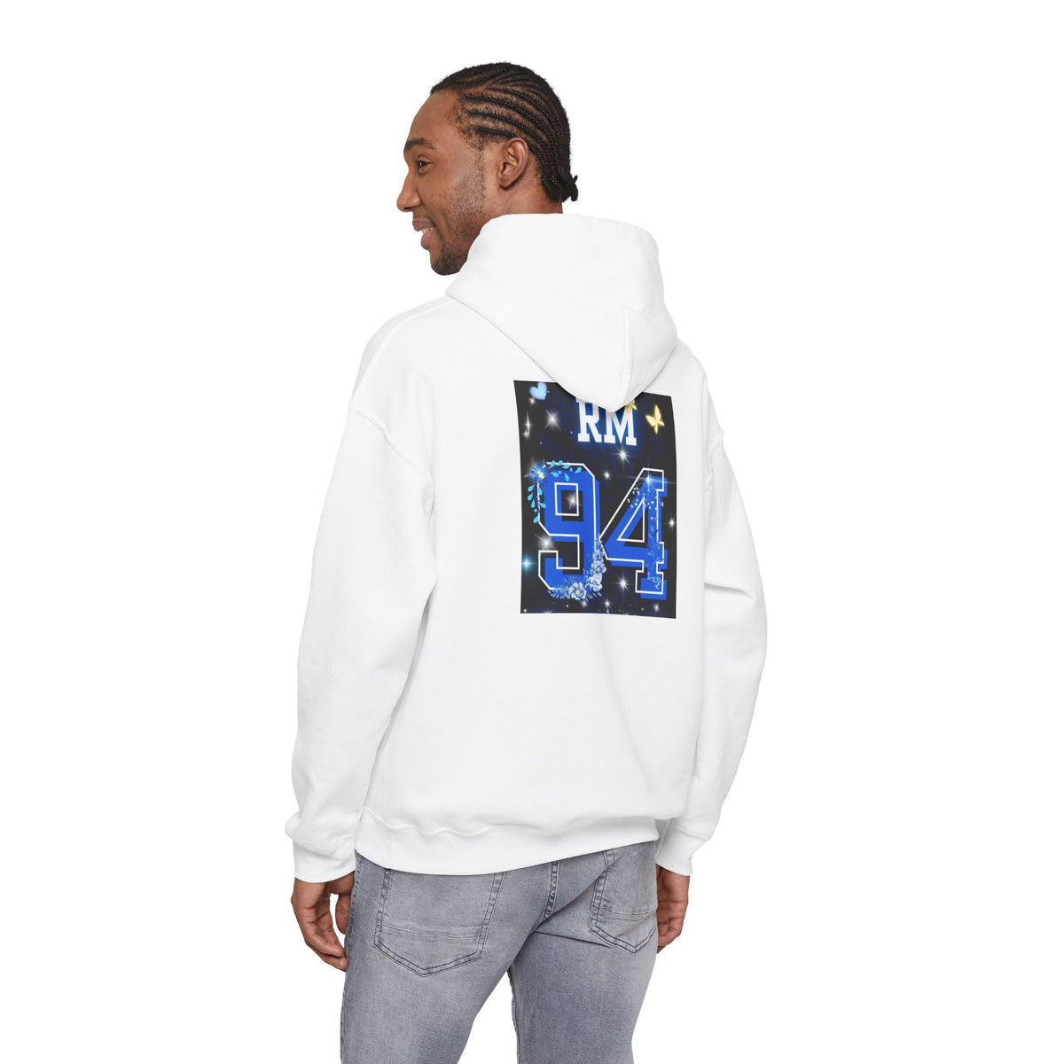 RM Photo Hoodie — Custom Back Number "94" Music Fan Pullover