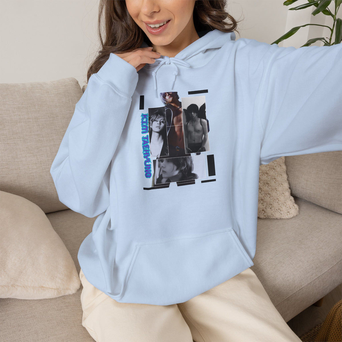 Graphic Hoodie — Photo Collage Streetwear "KIM TAEHYUNG"