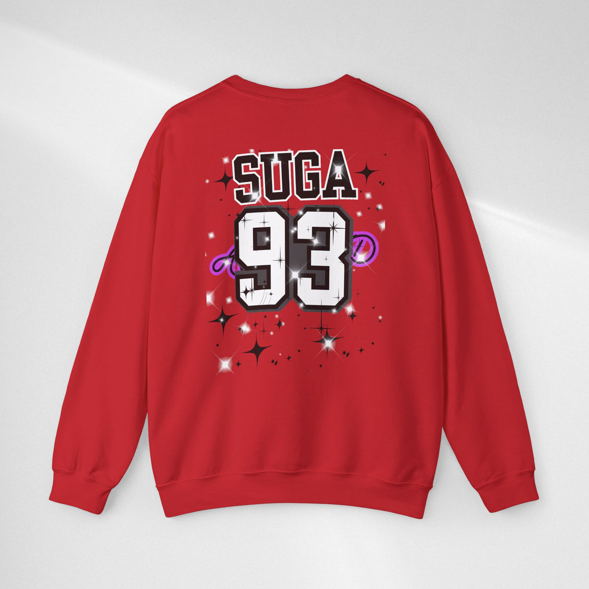 Graphic Crewneck Sweatshirt — "SUGA 93" Music Fan Design