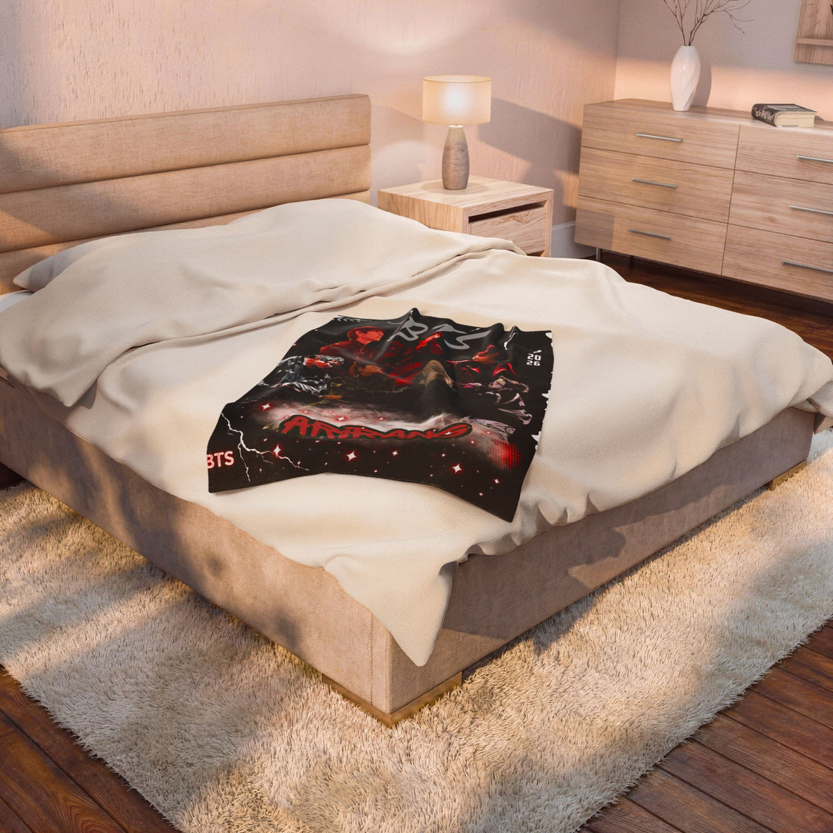 Velveteen Plush Blanket — BTS 'Arirang' Concert Collage Throw