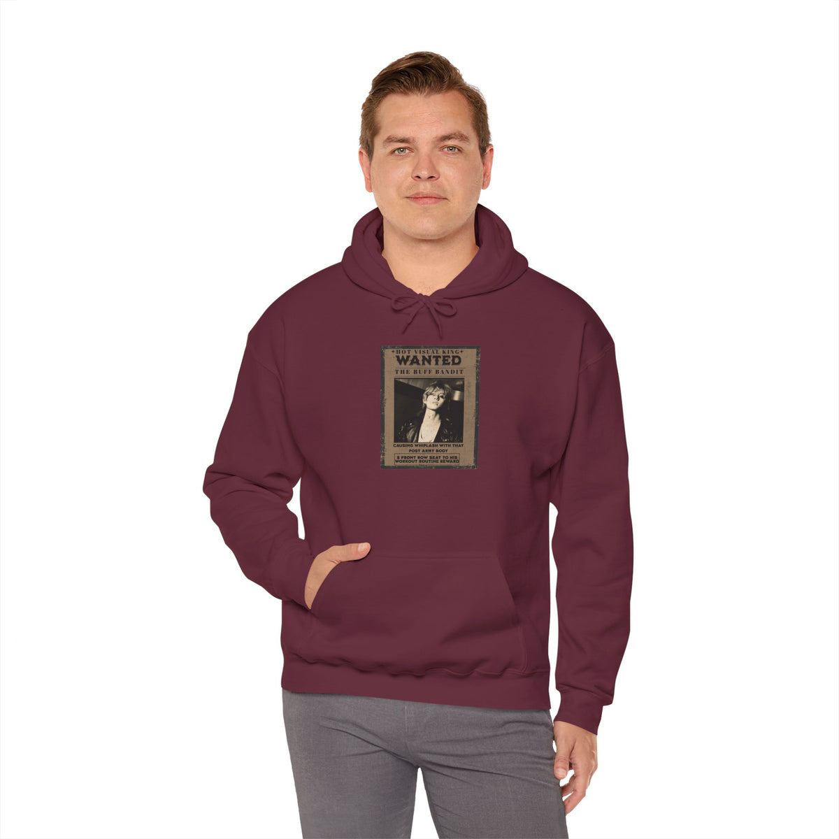 Vintage 'WANTED' Poster Hoodie — Retro V Design