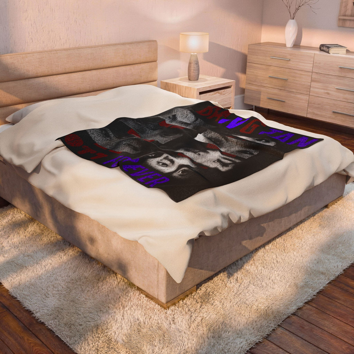 Bangtan Forever Velveteen Plush Blanket — BTS Eyes Collage Throw