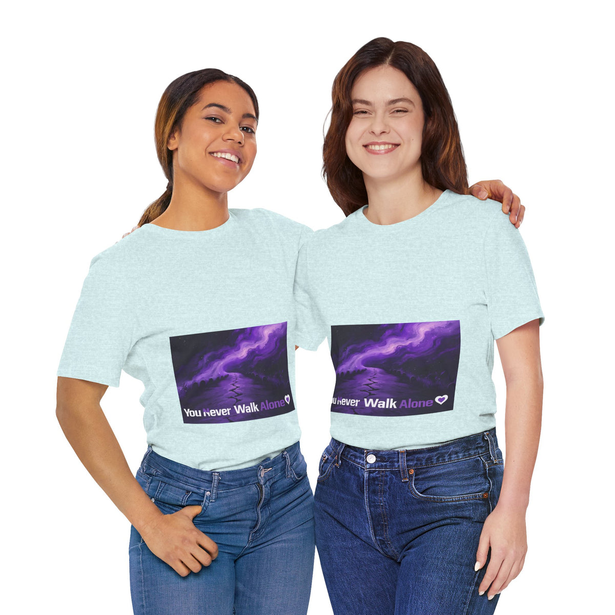 You Never Walk Alone Tee — Purple Nebula Graphic T-Shirt