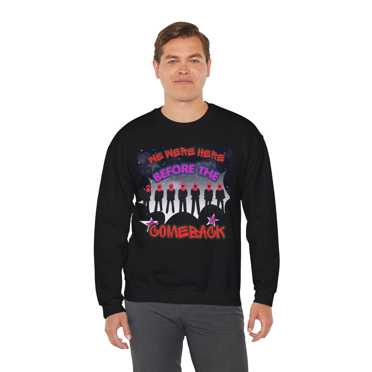 Crewneck Sweatshirt — BTS  the Comeback” Retro Pop Graphic