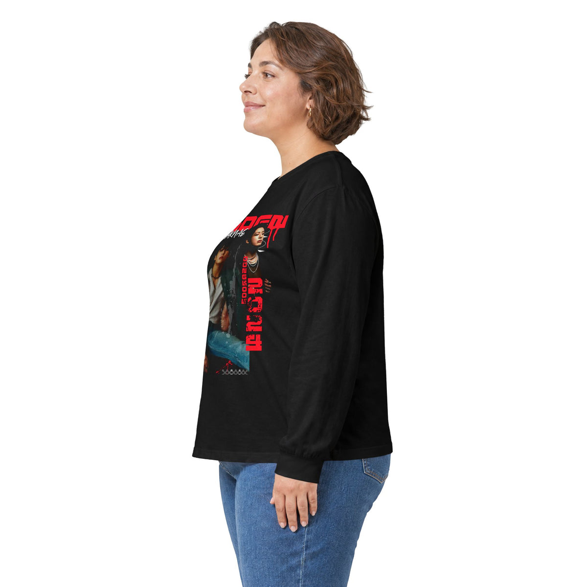 JK Golden Era Long Sleeve Tee — Retro Duo Portrait Graphic
