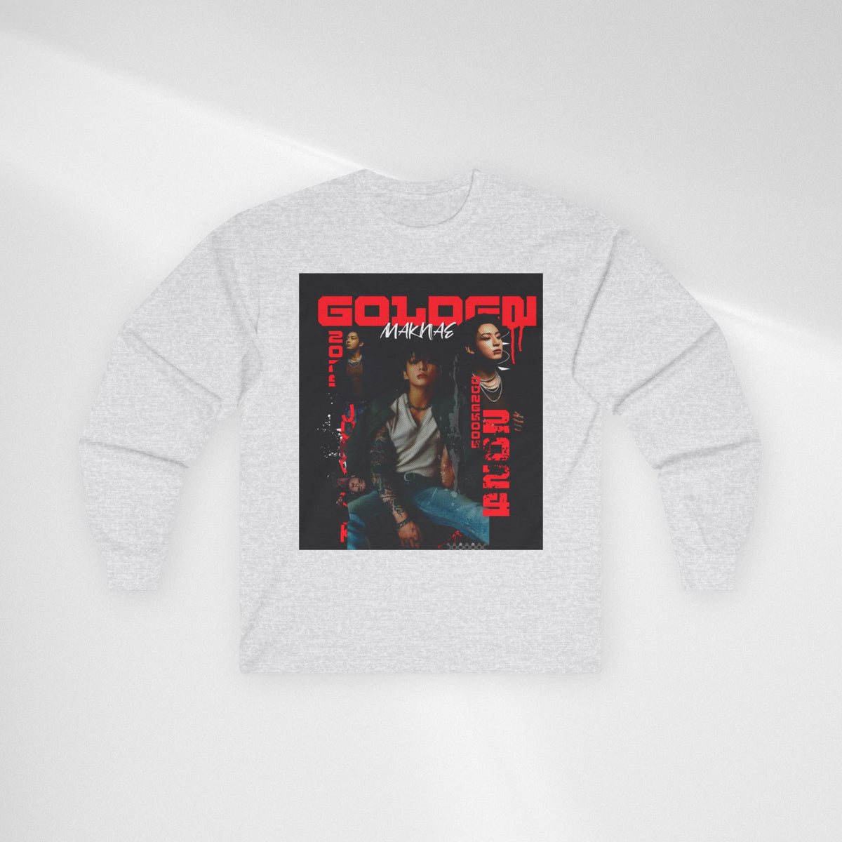 JK Golden Era Long Sleeve Tee — Retro Duo Portrait Graphic