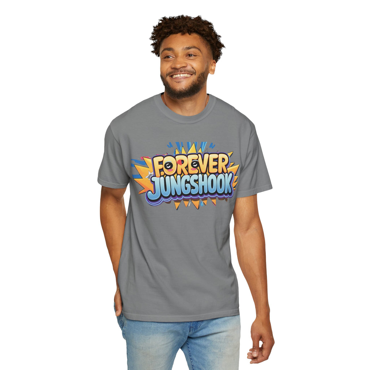 Forever Jungshook T-Shirt — Colorful Fan Graphic Tee