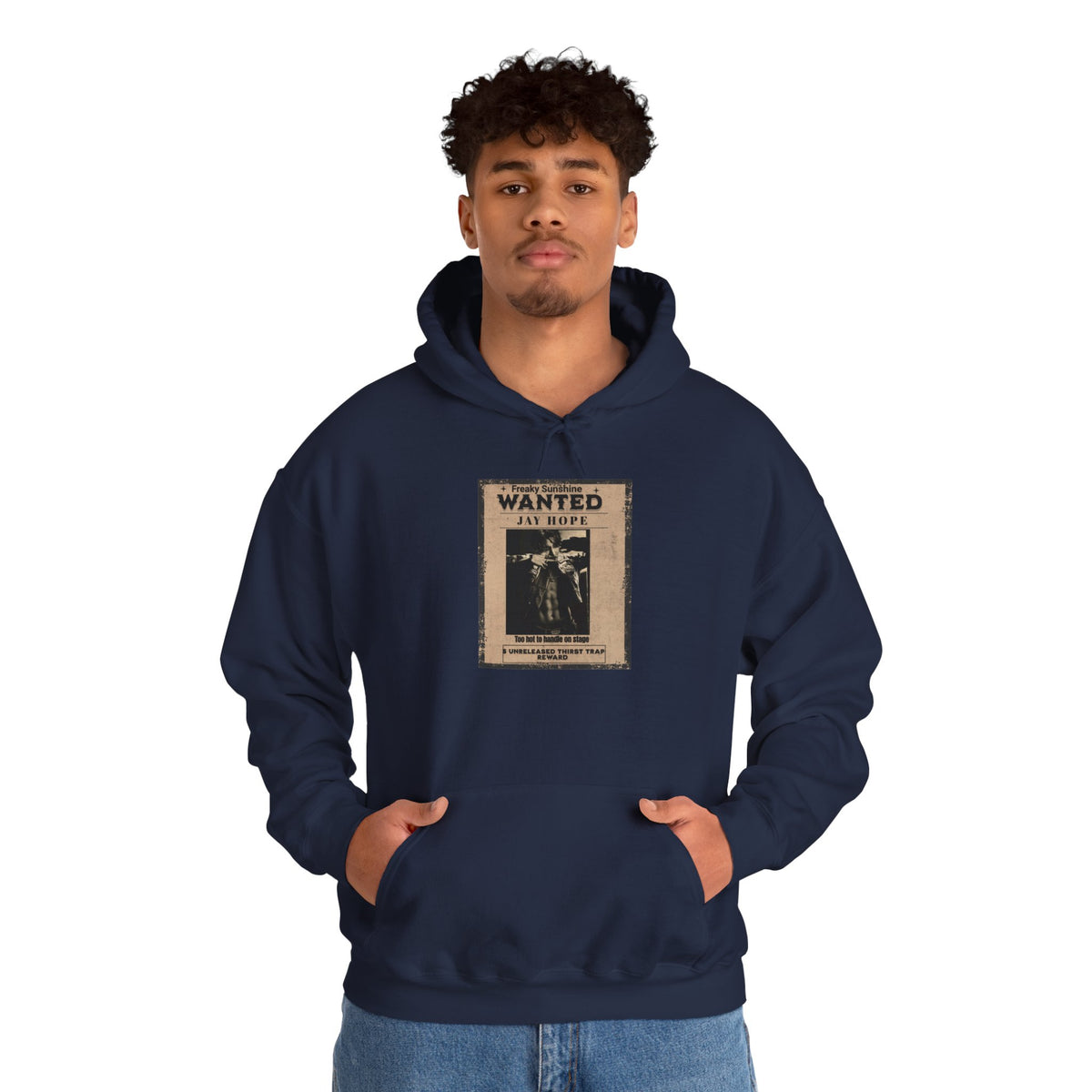 Wanted Poster Hoodie - Vintage 'WANTED: Jay Hope' Graphic Sweatshirt