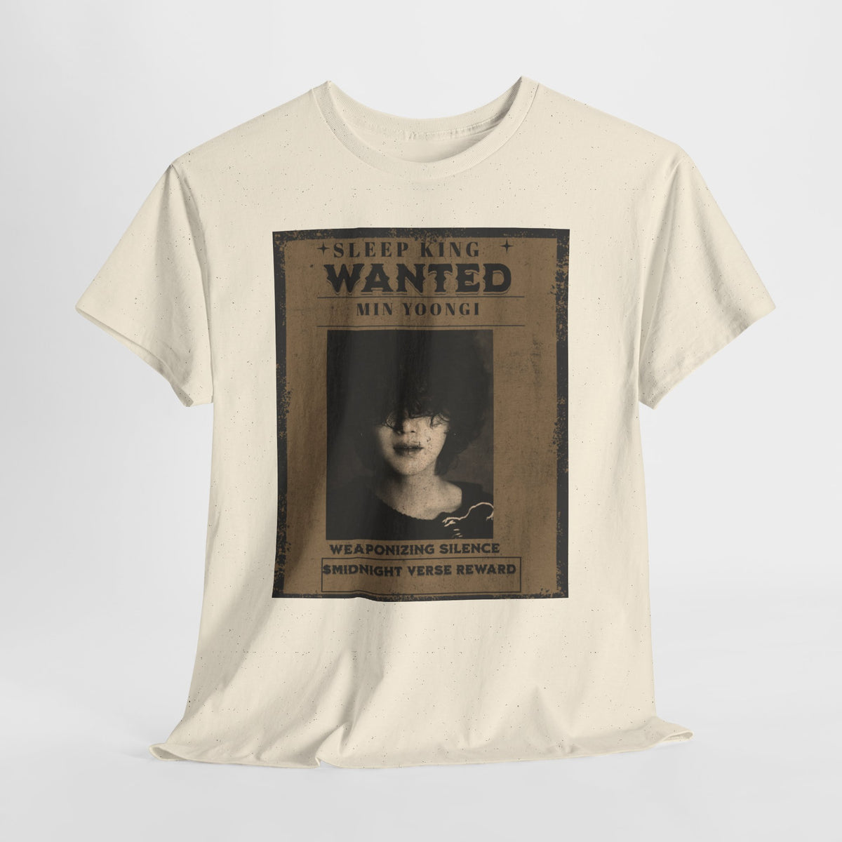 Suga Wanted Poster T-Shirt — "Sleep King Wanted" Vintage Horror Graphic Tee